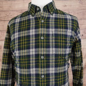 EDDIE BAUER RELAXED FIT PLAID FLANNEL BUTTON DOWN SHIRT MEN SZ L LARGE